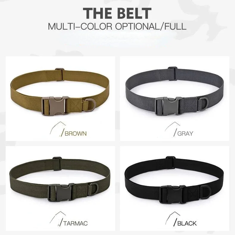 Tactical Military Belts Army Combat Quick Release Men Waist Belt Nylon Waistband Outdoor Strap Cycling Hiking Hunting Accessorie