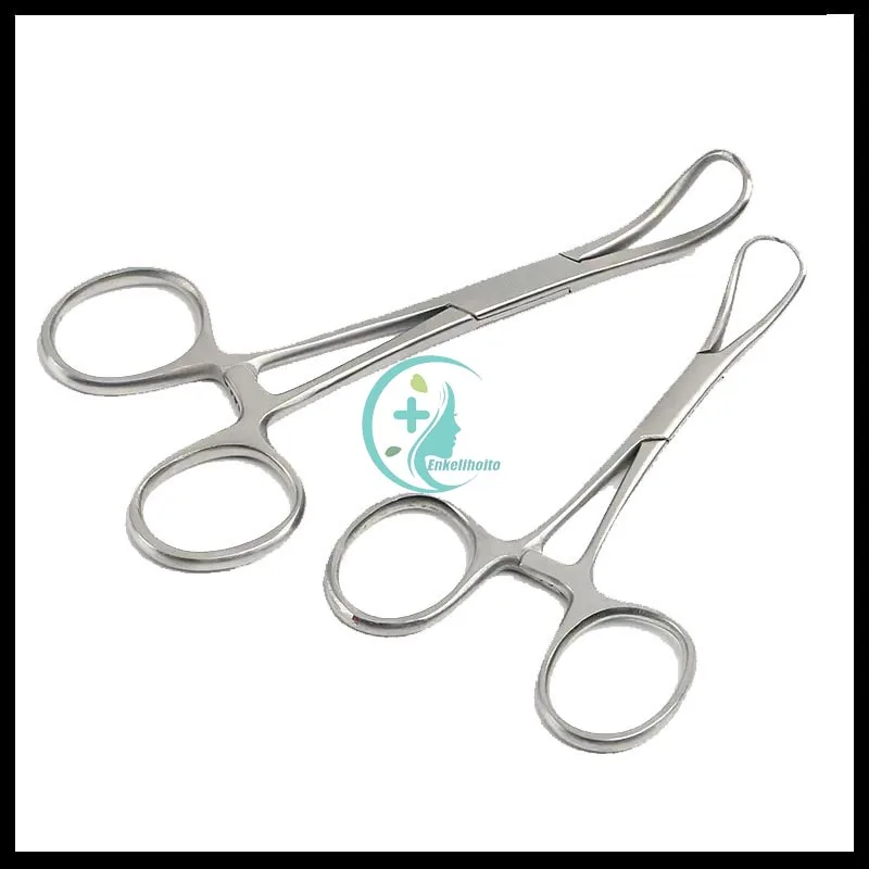 Toalha de aço inoxidável Forceps, Ferramentas de pálpebra dupla, Toalha Grasping Cloth, Instrumentos cirúrgicos, 9 cm, 10 cm, 11cm