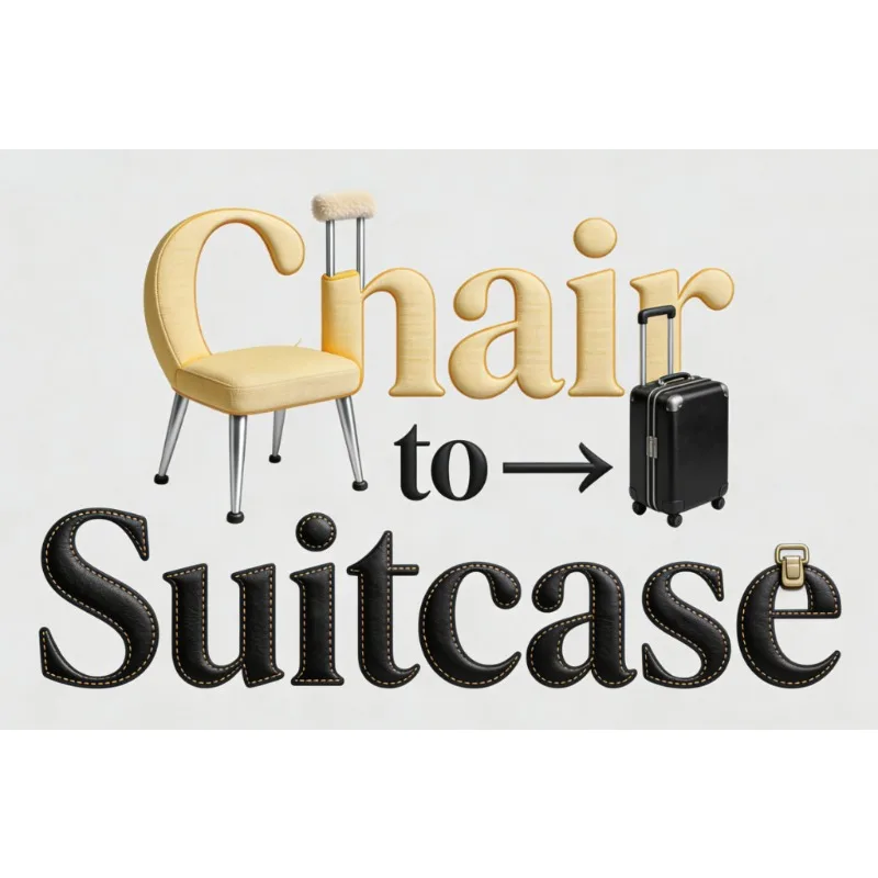 Chair to Suitcase Magic Trick – Folding Chair Transforms into Suitcase, Stage & Mentalism Prop for Magicians