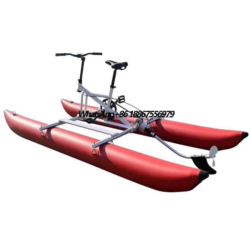 

Water Sport Equipment Inflatable Single Water Bike Pedalo Pedal Boat Floating Bicycle