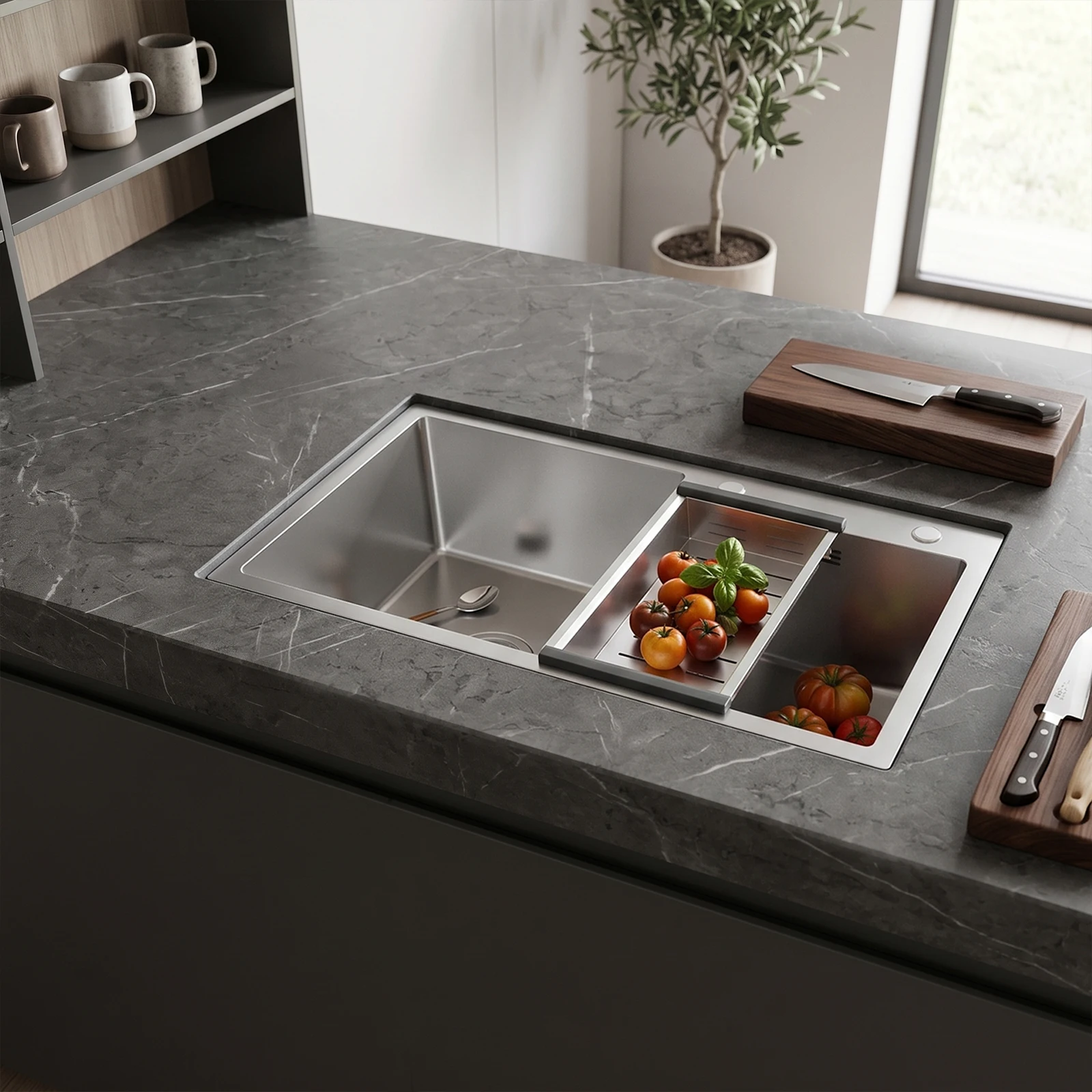 Double Bowl Kitchen Sink, 78cm - огляд і ціна Home Bar Sink