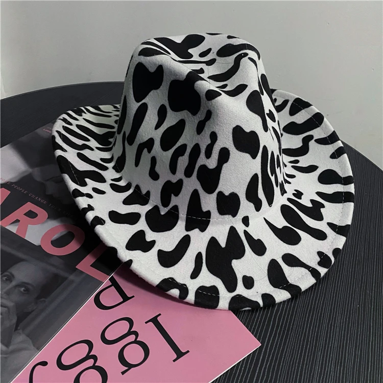 

Designer Brand Retro Western Cow Print Hat Roll Brim Cowboy Hat Sunscreen Basin Men's and Women's Caps Gorras Para Hombres