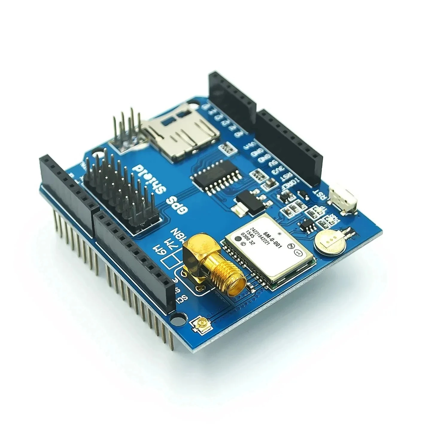 6M GPS shield GPS recording expansion board GPS module with SD card slot and antenna Supports Arduino libraries