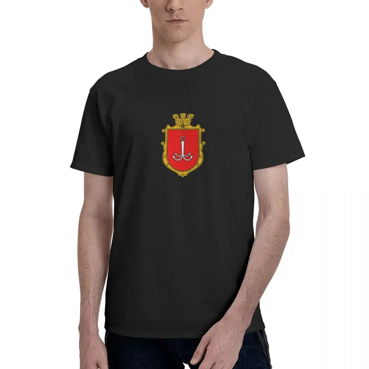 Coat Of Arms Of Odessa, Ukraine 100% Cotton T-shirt Unisex Fashion T Shirts Men Round Neck Short Sleeve S-6XL