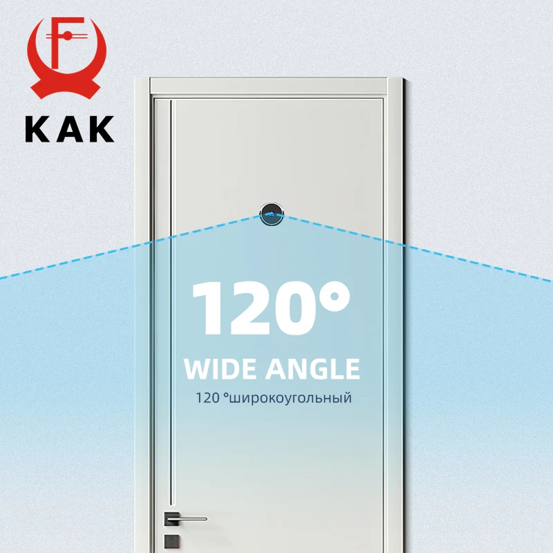 KAK Door Peephole Camera 3.5 Inch LCD HD Screen Digital Peephole Door Viewer Camera Video Doorbell 120 Degree Door Hardware