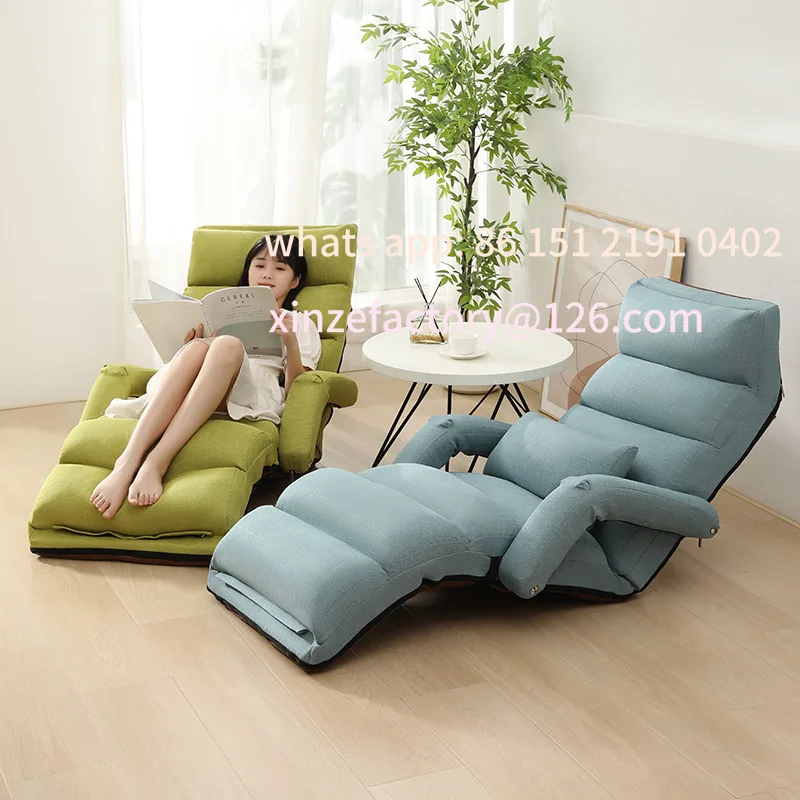 

Customizable armrest recliner leisure back chair single folding bed dual-purpose reclining and sleeping
