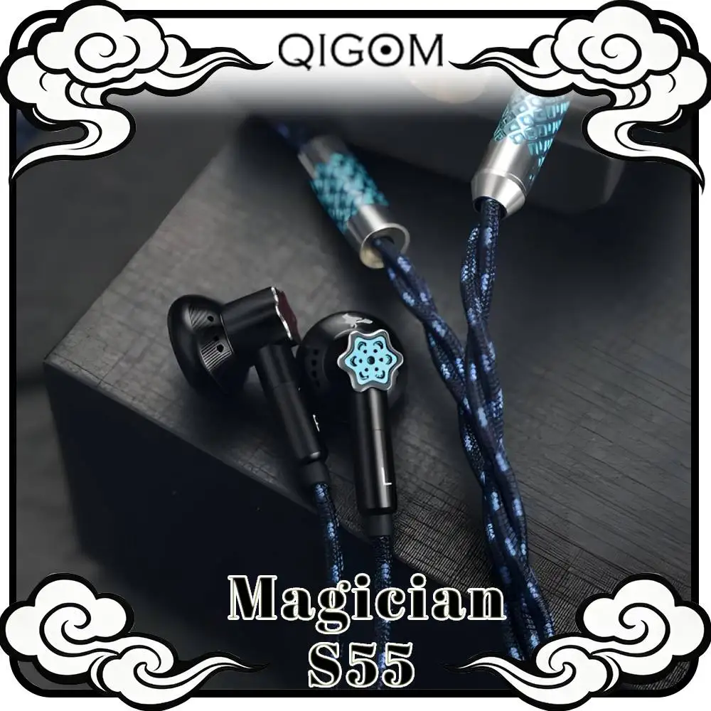 

QIGOM MMCX Wired Earphone S55 Magician, 15.4MM Dynamic, Rear Cavity Open Design, Warm Sound, HIFI Earphone 55ohm 112dB