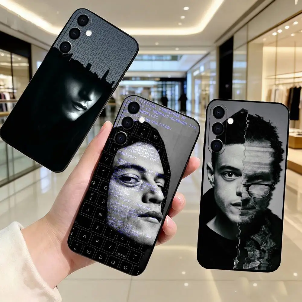 TV M-Mr R-Robot F-FSociety Phone Case Black Silicone Soft For Samsung Galaxy A73,A72,A71,A70,A53,A52,A51