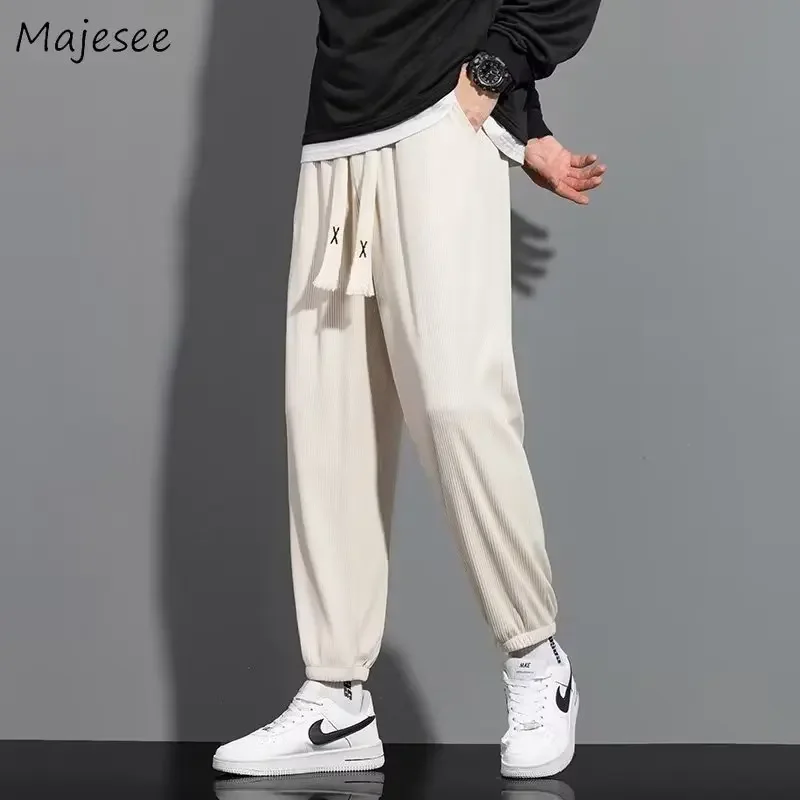 

M-5XL Harem Pants Men Thin Summer Jogger Trousers Korean Fashion Pure Minimal Sporty Vintage Pantalones Baggy Hip Hop Clothing