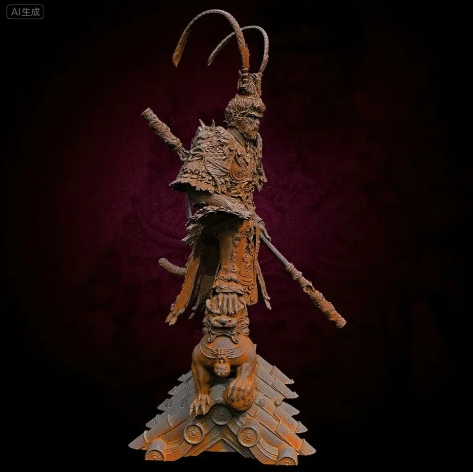 

The height of man 65mm 85mm 105mm Resin Model Kit Wukong Colorless Self Assembly（3D Printing ）TD-7398/3D