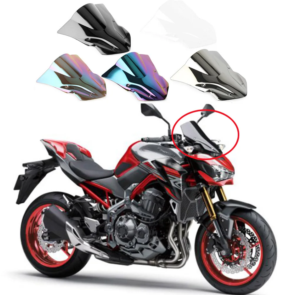 

Front Clear/Dark/Iridium Wind Deflector Windshield Windscreen Double Bubble For Kawasaki Ninja Z900 2017-2019