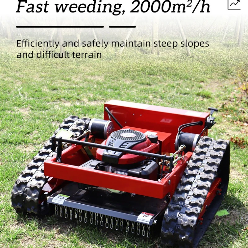 

HT550C crawler mower, snow push, remote control lawn mower, embankment slope