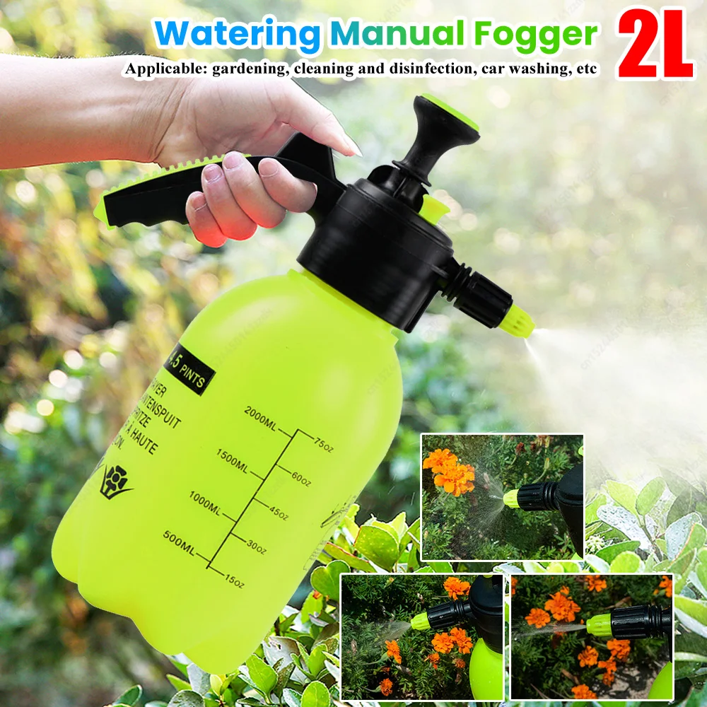 2L Hand Druck Wasser Sprayer Einstellbare Düse Garten Sprayer Desinfektion Spray Flasche Pflanzen Sprinkler Gießkanne Für Agri