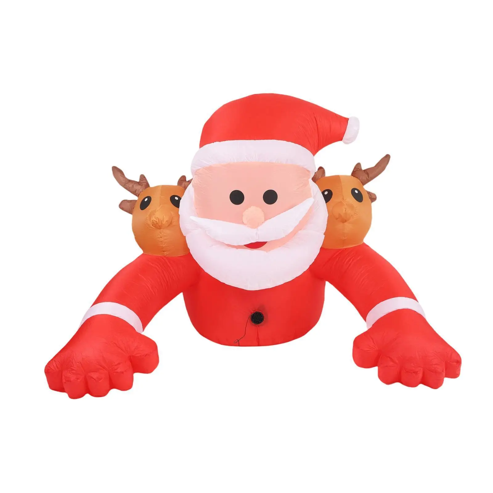 Christmas Inflatable Santa Claus Party Supplies Gift Funny Props Ornament Outdoor Decoration for Roof Indoor Outside Garden Yard