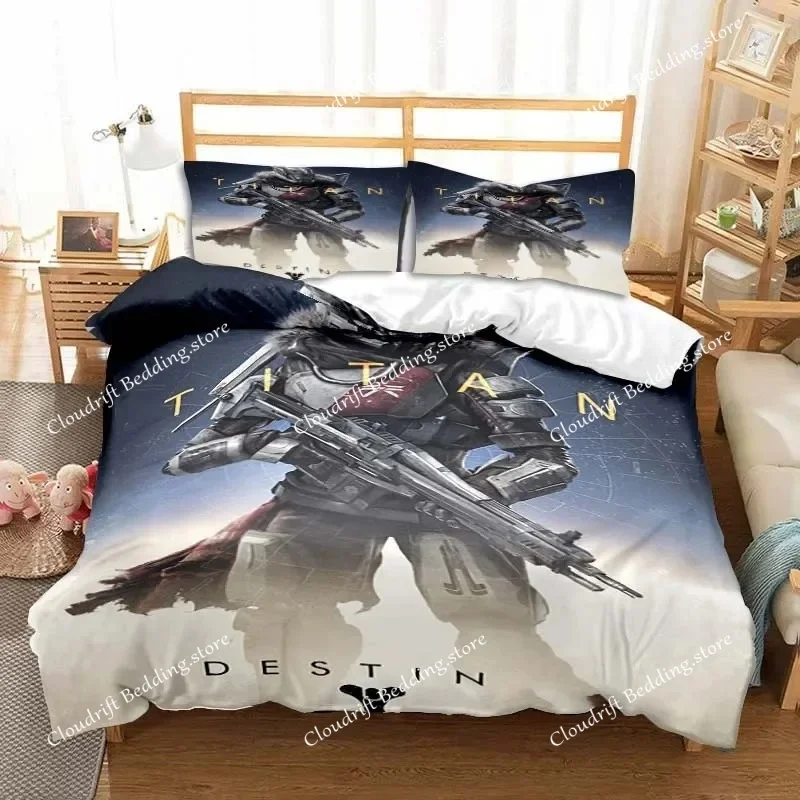 

Комплект постельного белья Game Destiny для мальчиков и девочек, размер Twin/Queen, пододеяльник, наволочка, для детей и взрослых, модный домашний текстиль
