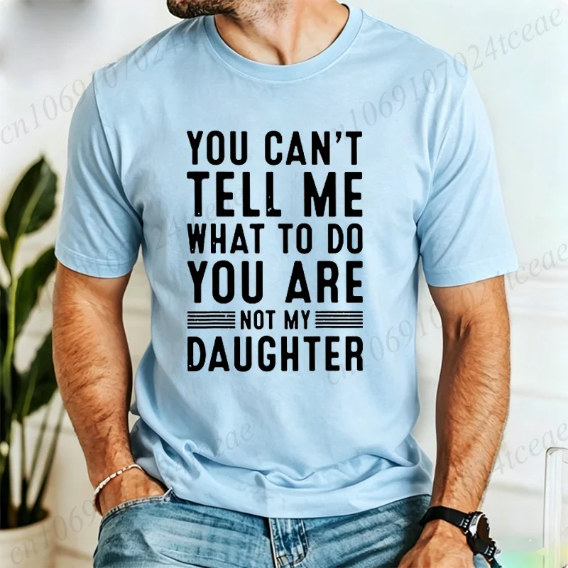 Lustiges Papa-Print-T-Shirt für Männer „Du kannst mir nicht sagen, was ich tun soll“ PAPA Geschenk von der Tochter Vintage-Grafik Kurzarm-T-Shirt Casual-Oberteil – Detail 4