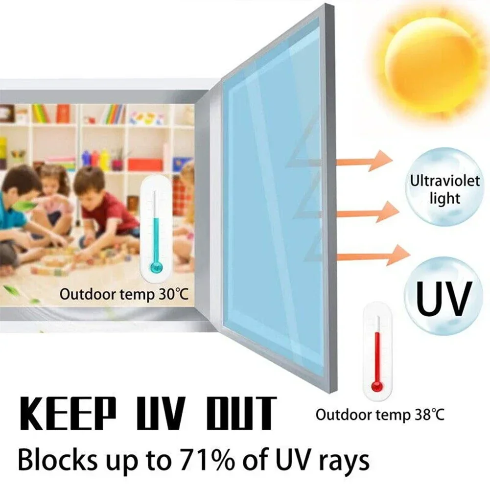 Thick Mirror Film Heat Insulation Heat Insulsation PET Privacy Window 50cm X 100cm Easy To Install Energy Saving