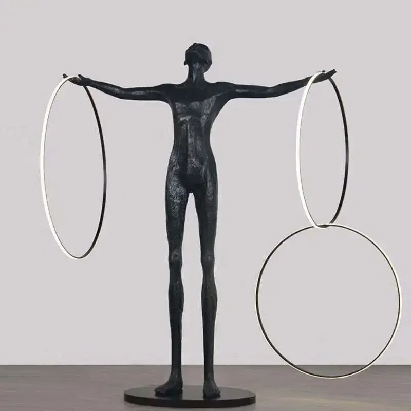 

Humanoid art sculpture hotel floor lamp designer lobby sales department large human body decoration character ornament lamp