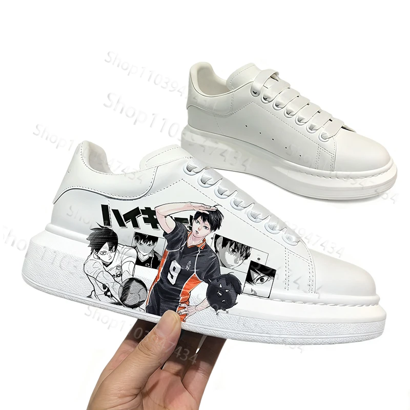 

Haikyuu Man Woman Trendy Casual Sneaker Waterproof Slip Resistant Solid Color Sole Durable Hiking Boots Size 35-44