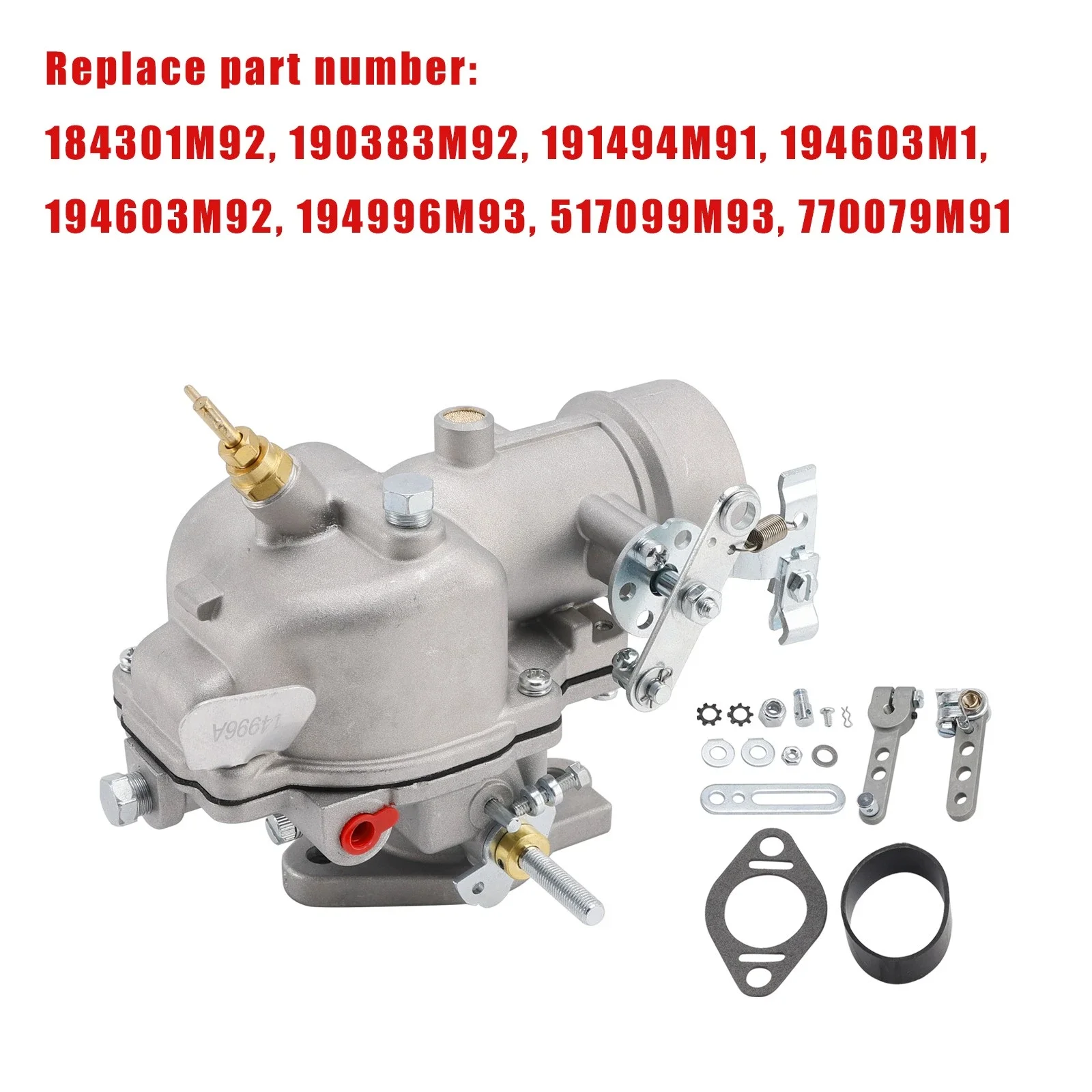 1PCS Carburetor For Massey Ferguson Tractors 65 135 150 165 190383M92 194996M93 Replacement Parts