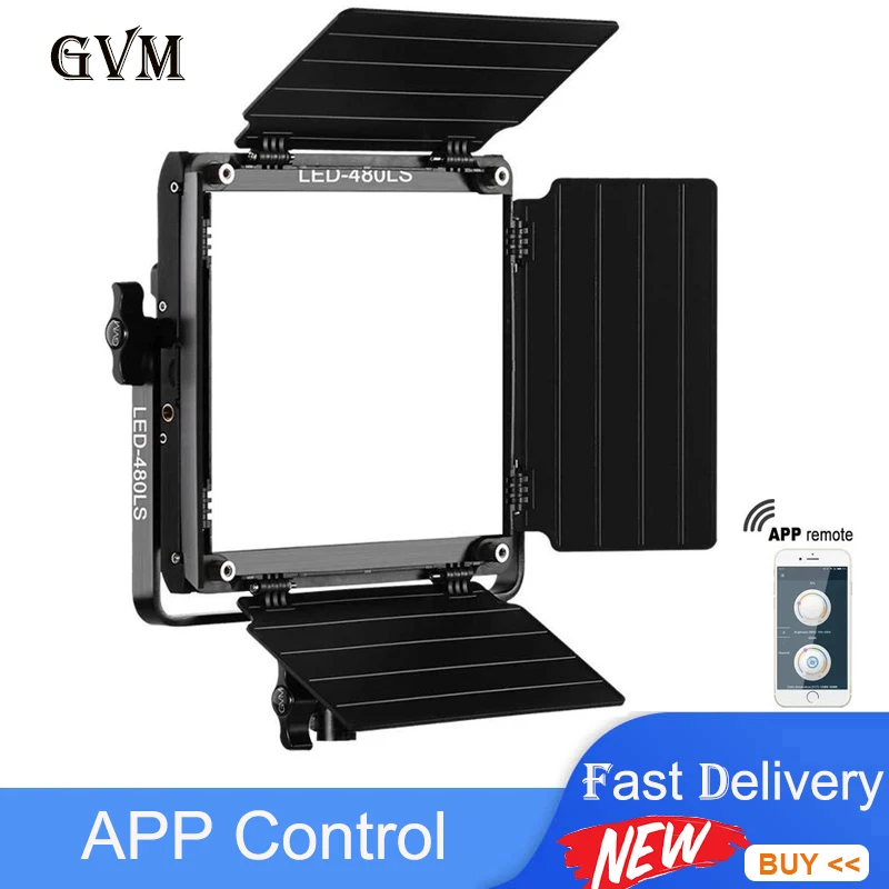 

GVM 480LS Photographic Lighting Professional Photography Studio Light Flood Led Right Ligth Photos Lamp Photo App Remote Control