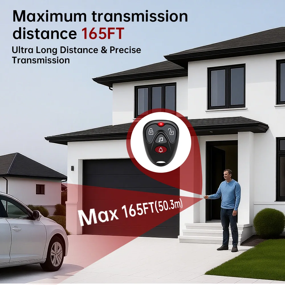 Extractme Allarme antifurto per auto 120dB Vibrazione per automobile Allarme sonoro e luminoso Sensore antifurto Moduli di allarme acustico e visivo