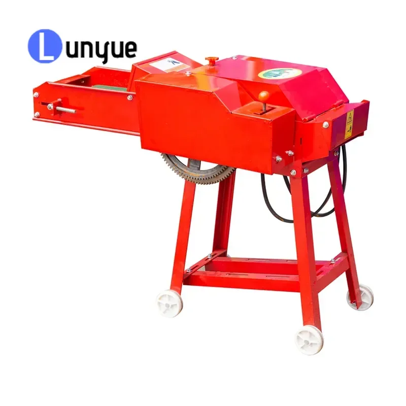 Mini Chaff Cutter Machine Grass Shredder Silage Chopper Hay Fodder Forage Crusher Poultry Cattle Animal Feed Making Tool