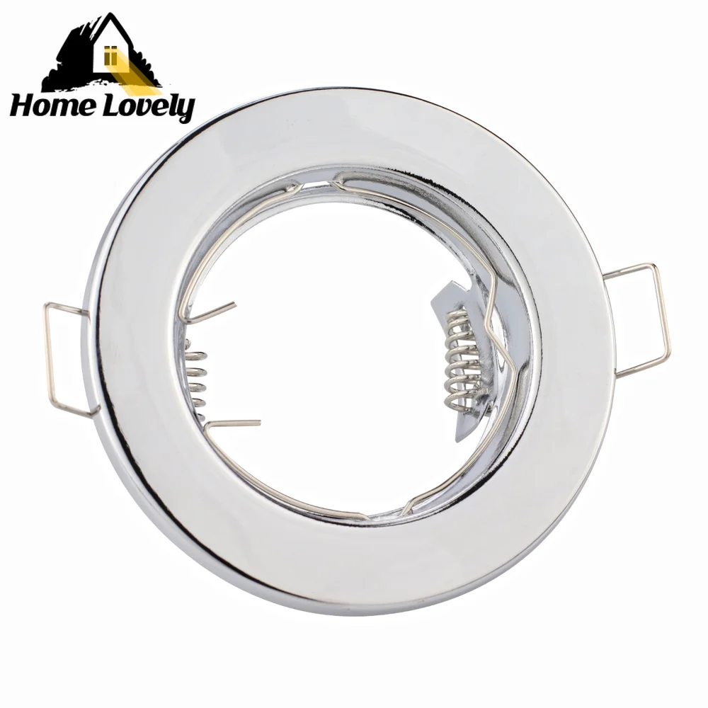 2PCS Recessed Spot LED Spotlight Fitting Ceiling Lamp Adjustable Frame GU5.3 GU10 MR16 Bulb Fixture Changeable 55mm Cut Hole