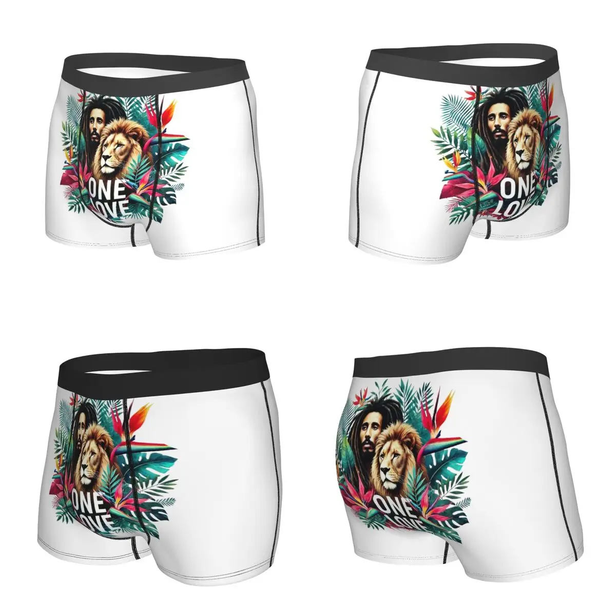 الملاكم السروال السراويل بوب مارلي واحد الحب سراويل الرجال ملابس داخلية جيدة التهوية ل أوم رجل صديقها هدية