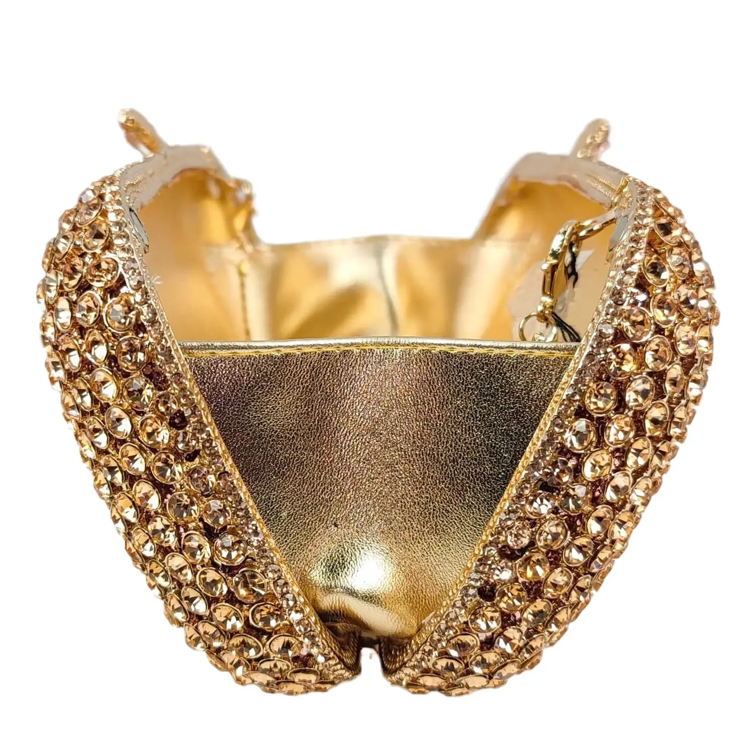 Boutique De FGG Luxury Rhinestone Clutch Bags for Women, Fancy Crystal Clutch Purses for Evening Party, Bridal Wedding Handbags view 5