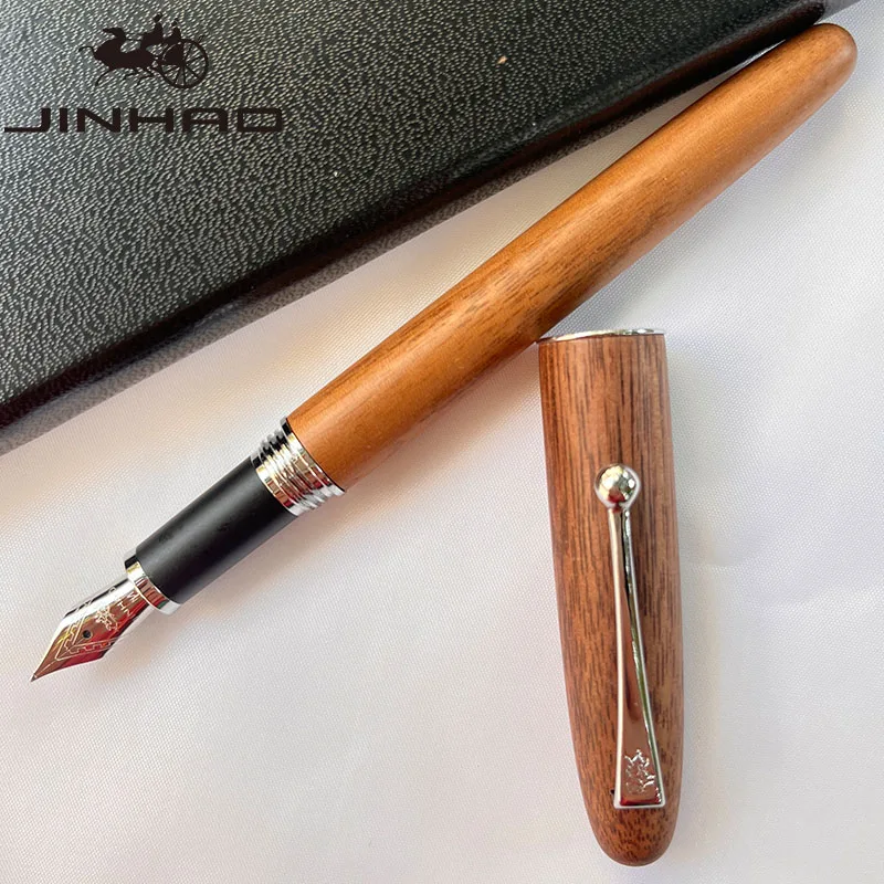 1 PCS JINHAO 9026 Fancy Nice Gift Pen Natural Rosewood Office Writing Ink Pen