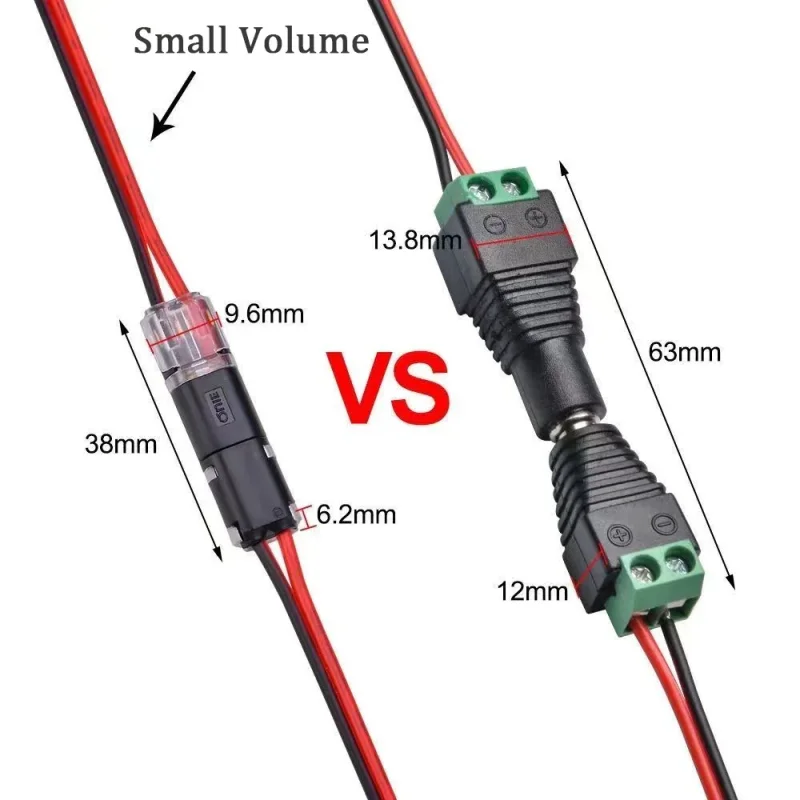 Double-wire Plug-in Connector With Locking Buckle Quick Electrical Cable Connector Snap Splice Lock Wire Easy Safe Splicing Into