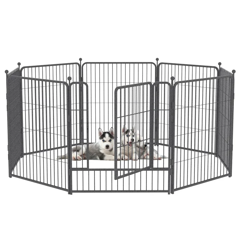 Portable Dog Playpen Heavy Duty Metal Wire Dog Fence Panel, Outdoor for Large Dogs