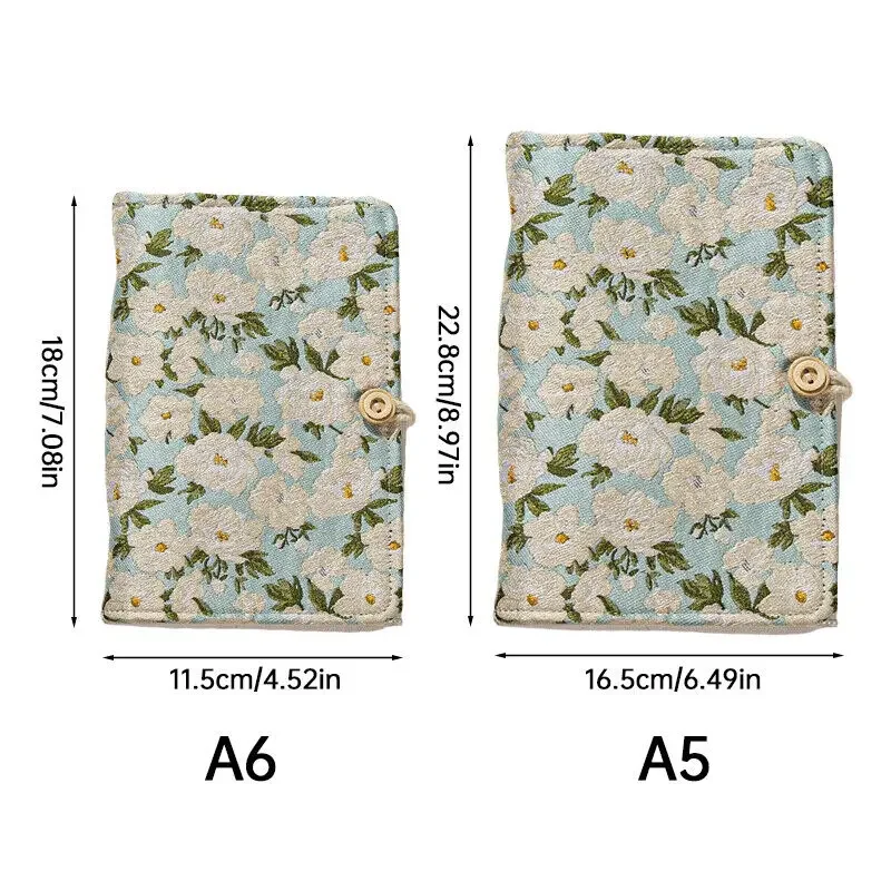 A5 a6 pastas destacáveis scrapbook caderno floral escrita livro em branco portátil estudantes blocos de notas material escolar escritório