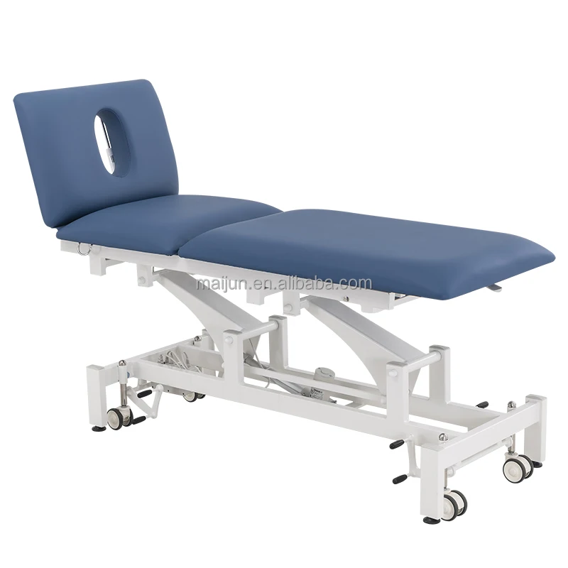 Foldable examination table  furniture spa bed two motor three fold/section electric treatment table