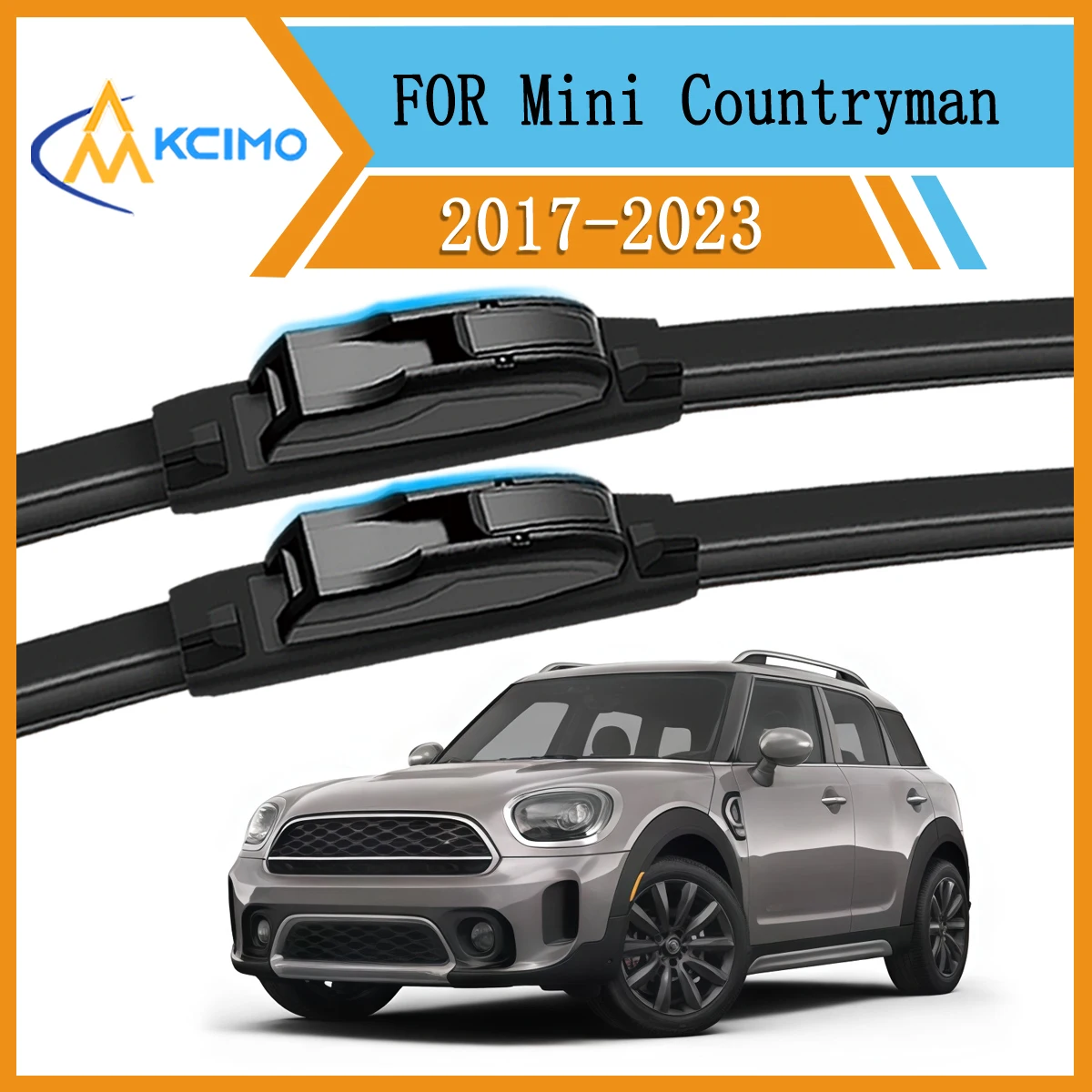 

2 Pack Front Windshield Wiper Blades For Mini Countryman F60 2017-2023 Easy Click Installation All-Season Beam Wipers