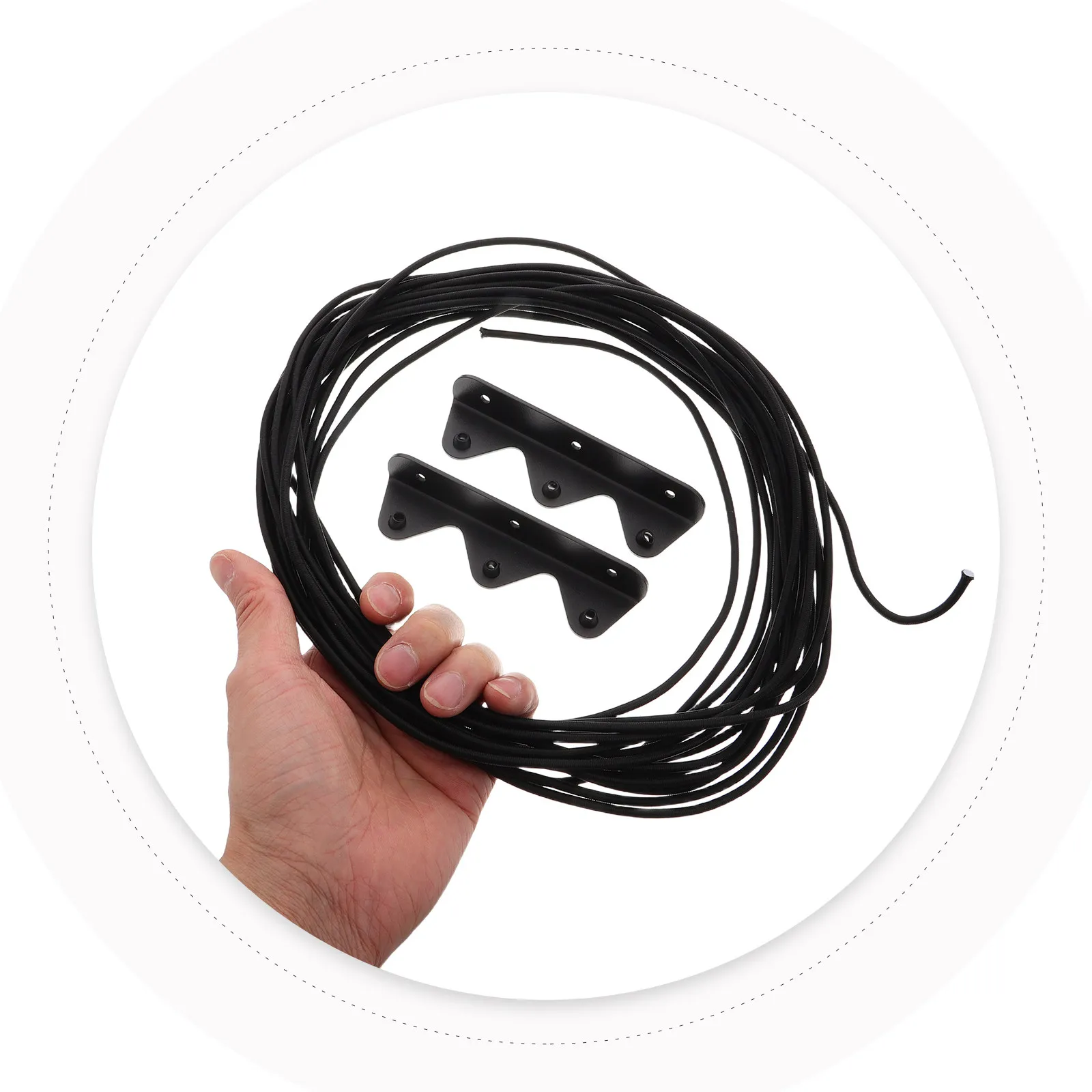 

1Set Rv Accessories Elastic Safety Rope for Cabinets Anti Falling Shelf Straps with Bracket Sturdy Bungee Cord for Camper