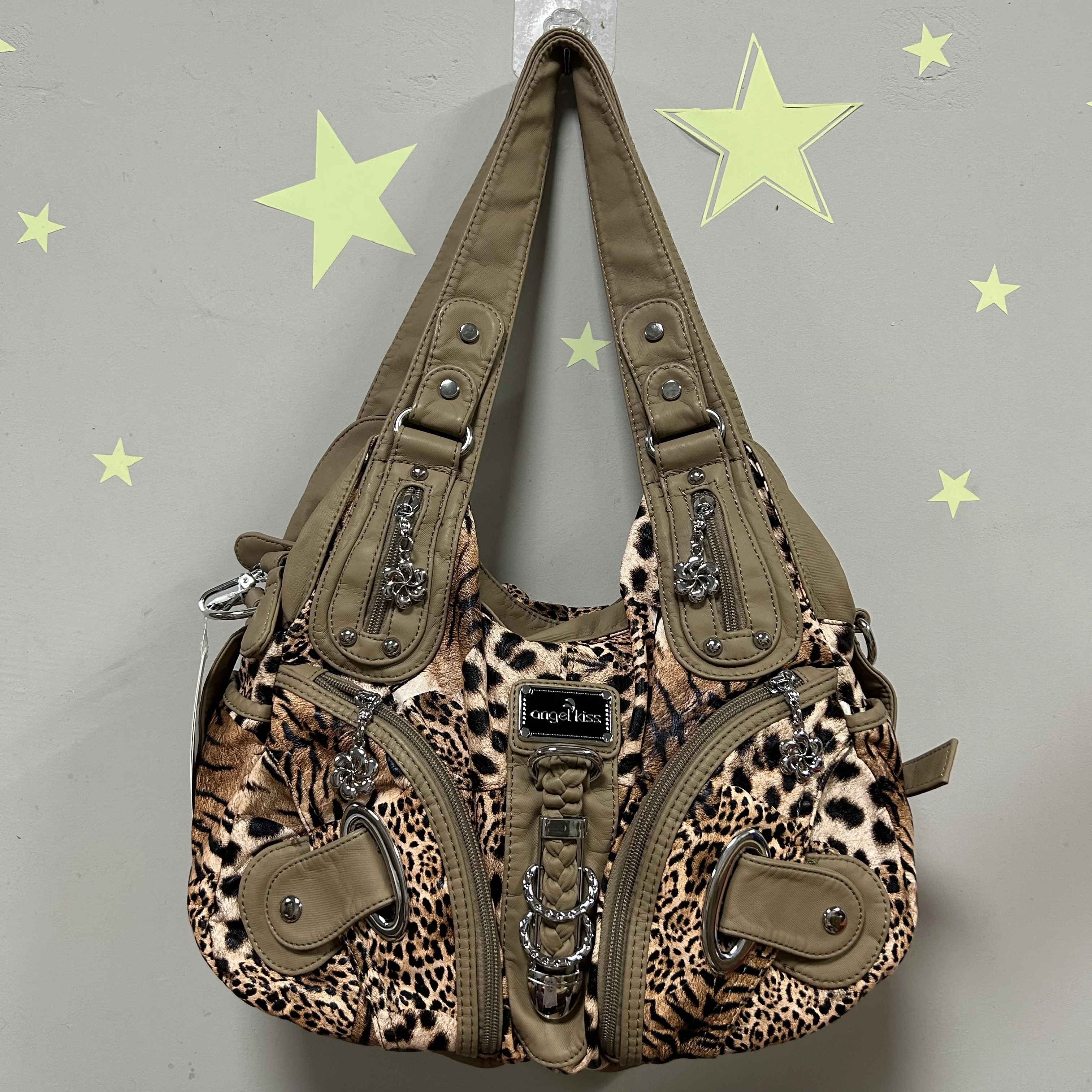 

Angel kiss Bag Women Handbags Brown Leopard Shoulder Bag Top-handle Handbag Fashion Satchel Dumpling Shoulder Bag Tote Hobos