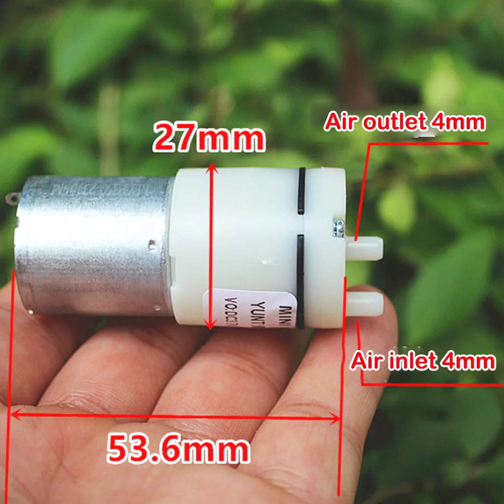 DC 3.7V 5V 350 Motor Micro Vacuum Pump Negative Double Hole Air Pump Breast Pump Small Oxygen Pump Aquarium Fish Tank For