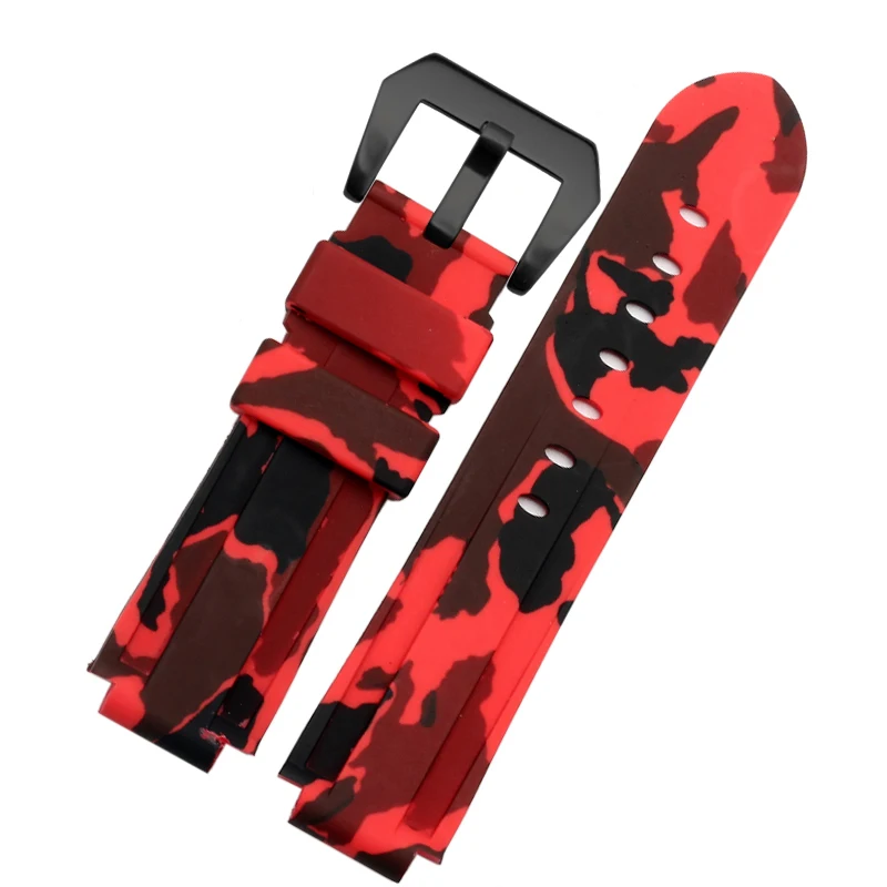 20 22 مللي متر 24 مللي متر مقاوم للماء سيليكون أثار حزام الساعات الفم ل Timex المد سلسلة T2N739 T2N720 T2N721 بانيراي PAM111 حزام سوار