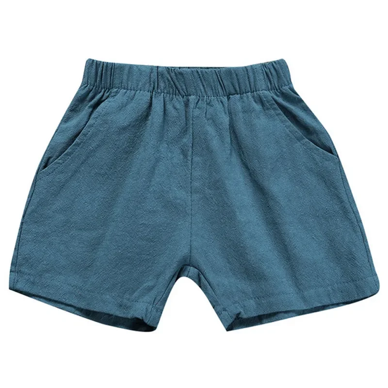 2024 Baby Boys Shorts Summer Cotton Solid PP Linen Shorts for Boy Harem Pants Toddler Children Short Casual Kids Clothing 1-7y