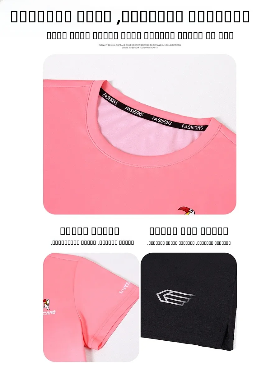 Conjunto Deportivo TUCANO Woodpeer Qui Dry para Mujer, Verano 2025, Estilo Casual, para Fitness, Running, Conjunto de Dos Piezas