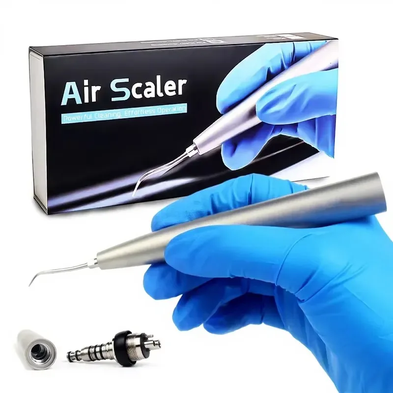 Hot Sale Hygienist Air Scaler Handpiece Style Coupling Oral Cleaning Tools Equipment with 3 Scaling Tips