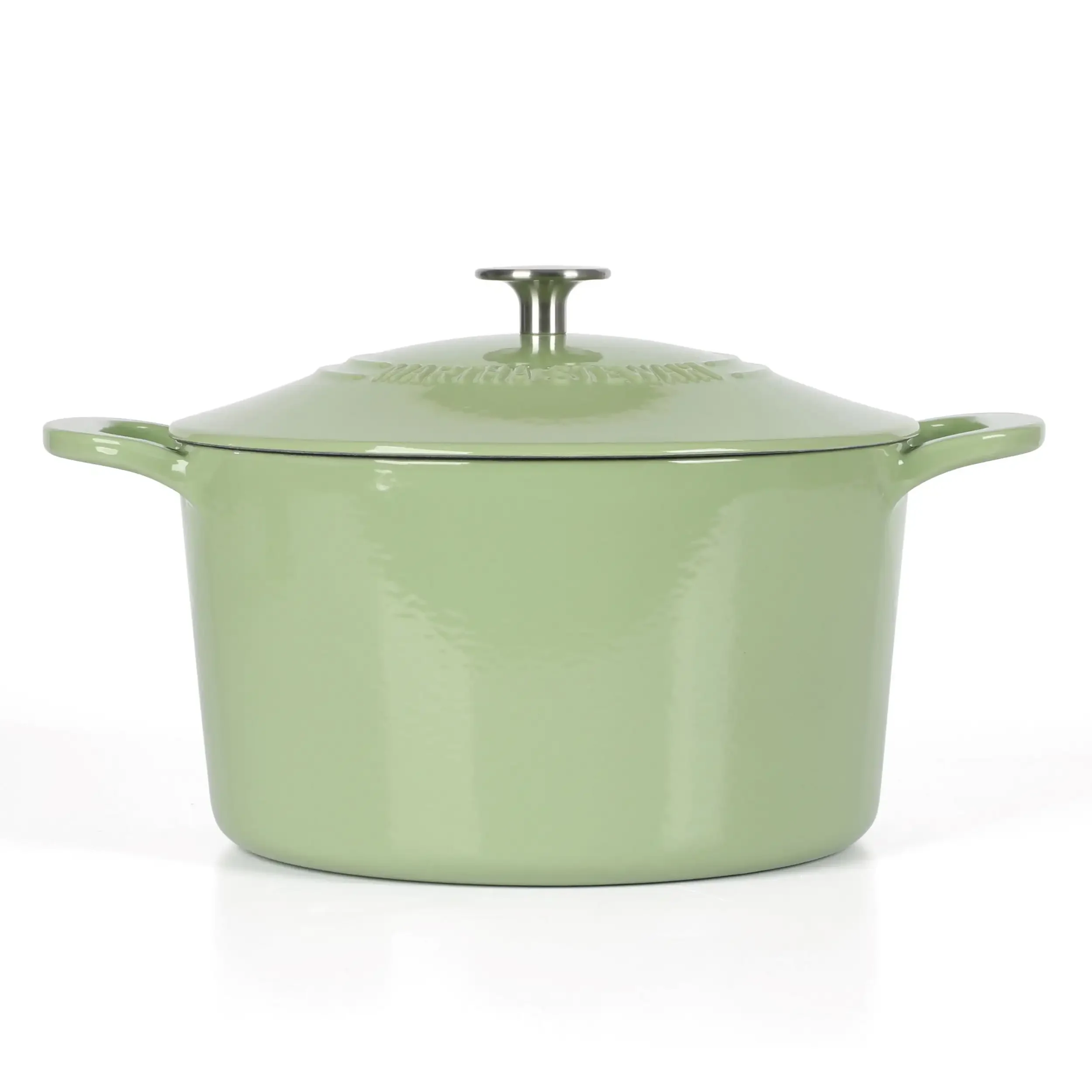 

7qt Enamel Cast Iron Dutch Oven, Sage