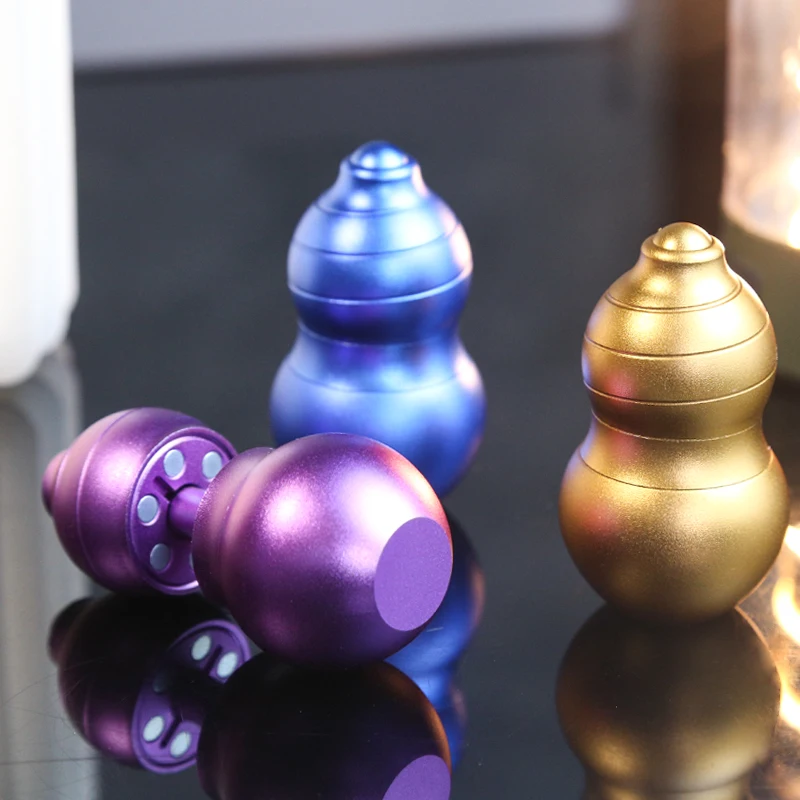 Fidget Spinner de calabaza de levitación magnética de aleación de aluminio, juguete de alivio de la ansiedad EDC de Metal para adultos para TDAH y reducción del estrés