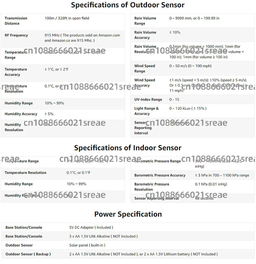 Weather Station Wind Speed Wind Direction UV Illumination Rainfall Temperature And Humidity Weather Forecast Electronic Clock