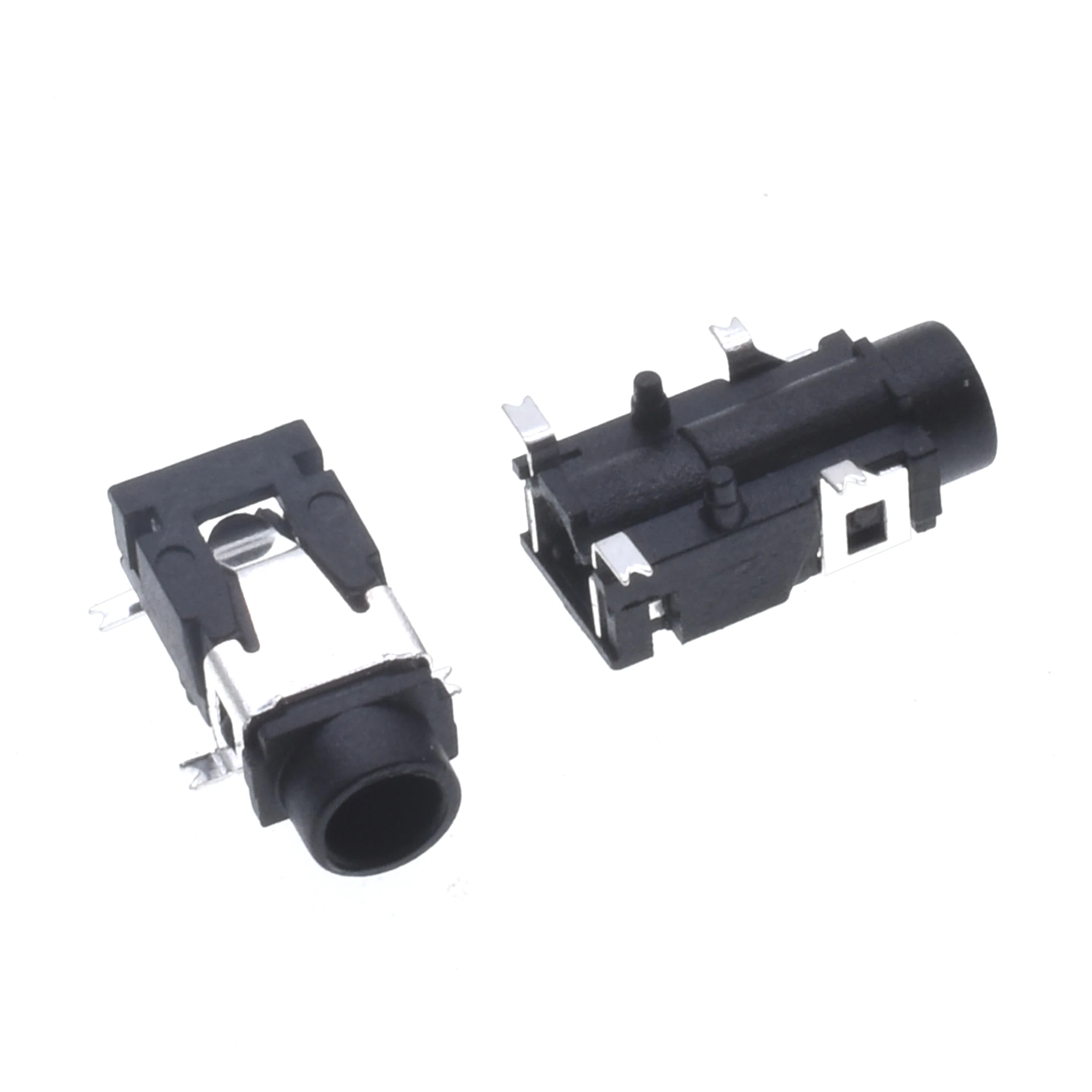 10 Pcs 3.5mm headphone socket PJ-321 female socket 4-pin patch type, 2 fixed pin copper environmentally friendly audio sockets