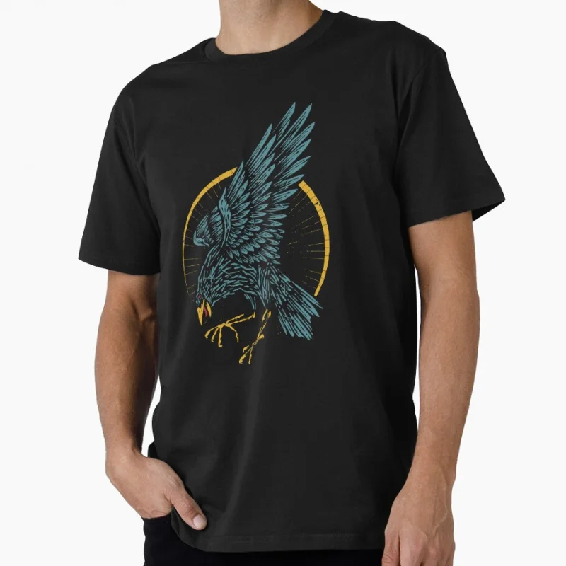 

The Raven 1216 Valhalla Odin graphic Son of Odin raven Hugin and Munin Viking Gift t shirt for man All size tops S-6XL