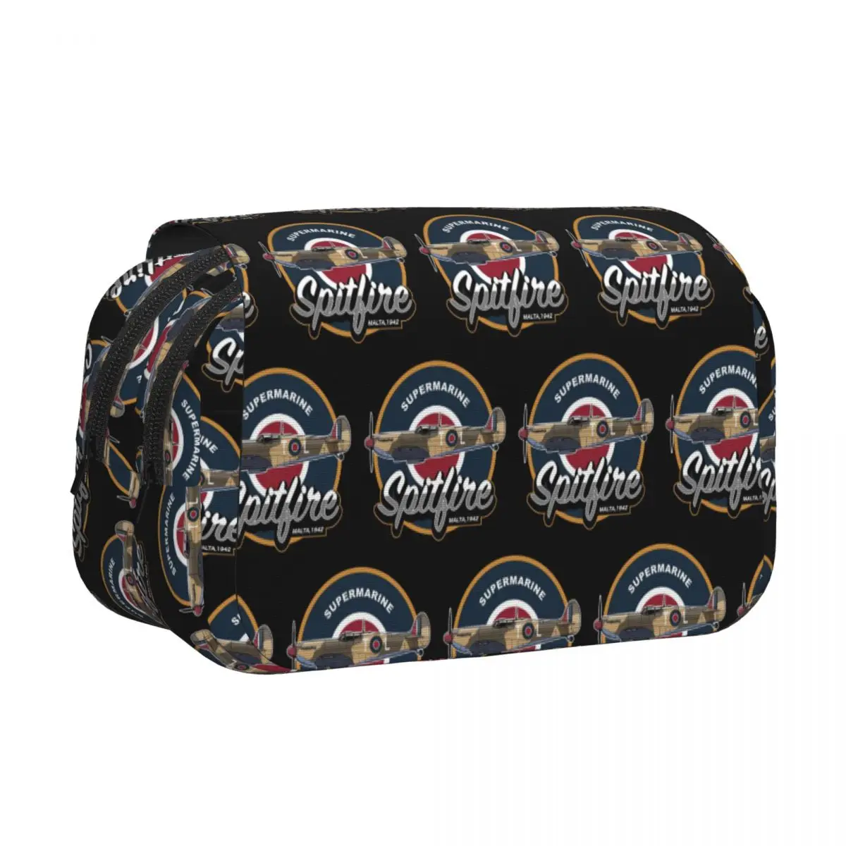 RAF Supermarine Spitfire Fighter Aircraft Plane Airplane Pencil Cases Pencil Pouch Hard Shell Leather Large CapacityPenBoxPencil