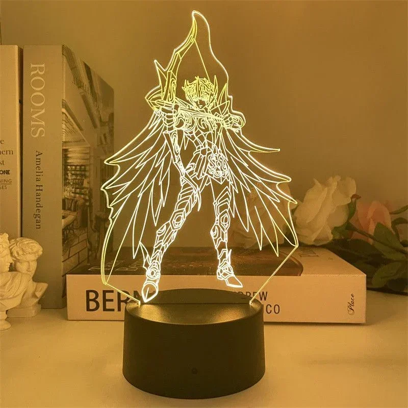 Anime Saint Seiya 3D Lamp Japanese Cartoon Knights of The Zodiac Night Light Kids Toy Boy Bedroom Decor Action Figure Manga Gift